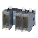 3KF4340-0MF11-Switch disconnector with fuse 400 A, Size 4, 3-pole for LV HRC fuse Sz. 1 and 2 Front operating mechanism center Basic unit without handle flat terminal