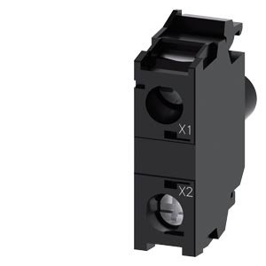 G_IC03_XX_06772i 3SU1401-1BB60-1AA0-LED module with integrated LED 24 V AC/DC, white, screw terminal, for front plate mounting, Minimum order quantity 5 or a multiple thereof - Image 1