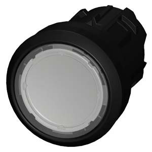 G_IC03_XX_07901i 3SU1000-0AB70-0AA0-Pushbutton, 22 mm, round, plastic, clear, pushbutton, flat momentary contact type - Image 1