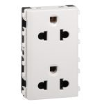 3426UEST2M - 2 Gang 3-Pin Universal Duplex Socket Outlet Module with Shutter