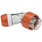 56PA432-EO - Clipsal - 56 Series Angled Plug IP66, 500V 32A - 4 Round Pins | Electric Orange