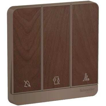E8333DMWS_WD_C1_369 E8333DMWS_WD- AvatarOn, 3switches,16AX,250V,1way, LED, Wood - Image 1