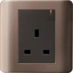 E8415-SZ - ZENcelo 13A 1Gang Double pole switched socket