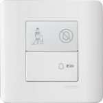 Schneider Electric - E8431BPDM_WE - 1 Gang Bell Switch w/Illuminated "Do Not Disturb &Please Clean Up" Symbol, White