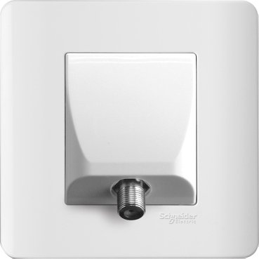 E8431CATV_WE_369 E8431CATV_WE - 1 Gang CATV Socket, White - Image 1