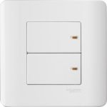 Schneider E8432_1 WE -  ZENcelo - 16A 250V - 2 gang 1 way switch (WE)