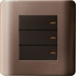 E8433/1-SZ - 20 A 3 gang 1 way switch with ON indicator
