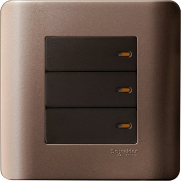 E8433-1_SZ_369 E8433/1-SZ - 20 A 3 gang 1 way switch with ON indicator - Image 1