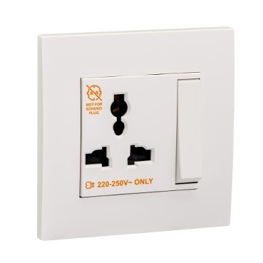 KB113LS_WE_STENGER_ODA7_SG10_20181009-129_369 SCHNEIDER KB113LS_WE - Vivace 13A 250V 1Gang 3Pin Dolly Switched Universal Socket,White - Image 1