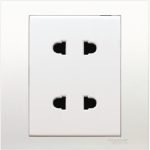 KB426US2_WE - 10A 250V 2 Gang 2 Pin Universal Socket