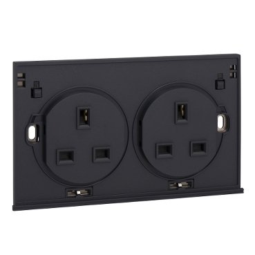 UST25-A00_STENGER_ODA7_SG10_20181010-130_369 UST25-A00 - Twin gang 13A 250V Ulti switched BS socket module, amber LED - Image 1