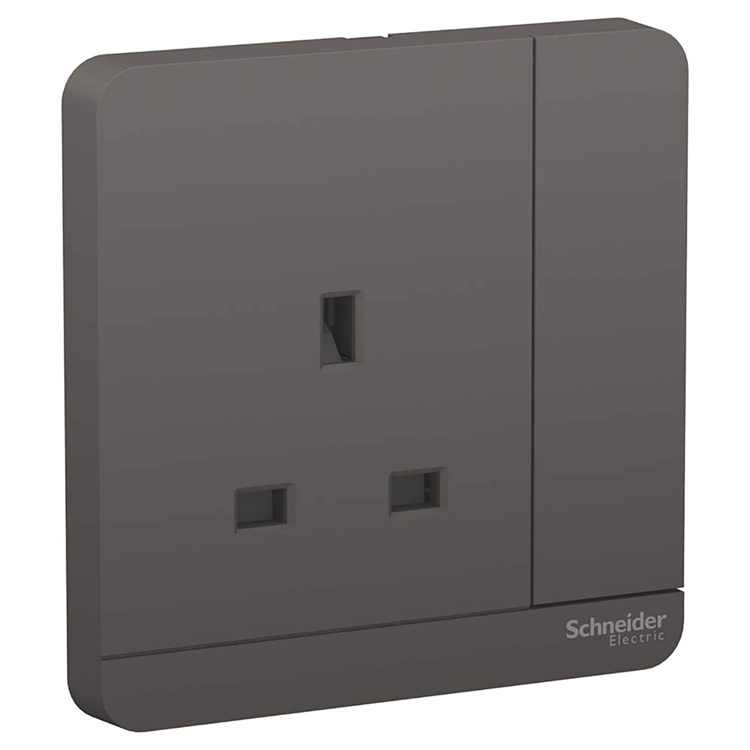 41lsF9O9uSL Schneider AvatarOn - E8315_DG - Switched socket, AvatarOn, screw terminal, IP20, dark grey - Image 1