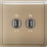 SCHNEIDER E8232USB_WG-Pieno - 2 x 2.1A USB Charger - Wine Gold