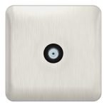 SCHNEIDER_GGBL7030BSSS-Lisse - Satellite Socket F Type - 1 gang Stainless Steel with Black Interior