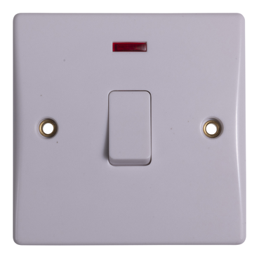 GU4031_IOP-front_WD_369 GU4031-Ultimate Slimline - 2-pole switch with flex outlet - 1 gang - white - Image 1