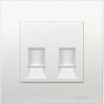 SCHNEIDER KB32RJ6_WE-2 Gang Category 6 Data Outlet with Shutter