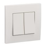 SCHNEIDER KB32/1 - Vivace - 16AX 250V 2Gang 1Way Switch - white