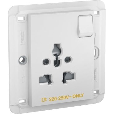 MGU5.049.18_369 SCHNEIDER UNICA MGU5.049.12-Unica - switched socket - 2P + E European - 13 A 250 V - graphite - Image 1