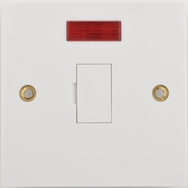 P136840-RGB_369 GNSPUR-Exclusive - fuse connection unit - neon indicator - 1 gang - white - Image 1