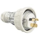 CLIPSAL 56P315RP-Straight, 3 Flat PIN, 15A, 250V, IP66