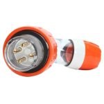 SCHNEIDER PDL56PA416-Plug Angled, 56 Series, 16A 250V 3-Phase 4-Round Pin IP66, Orange