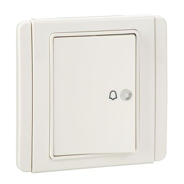 E3031HBP_WW_G11_STENGER_ODA7_AG30_20180330-153_369 SCHNEIDER E3031HBP_WW-4A 1 Way Horizontal Bell Push Switch, White - Image 1