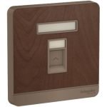 SCHNEIDER E8331RJS4_WD-telephone socket, Wood
