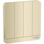 SCHNEIDER E8334L2_WG-AvatarOn, 4 switches, 16AX, 250V, 2 way, Wine Gold