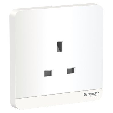 E83426_WE_G11_369 SCHNEIDER E83426_WE-cover plate for socket-outlet, 13A, 3P, White - Image 1