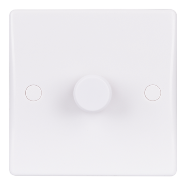 GU6012C_IOP-front_WD_369 Schneider electric - Ultimate Slimline dimmer switch 400W/VA, 1gang, 2way, main & LV, white GU6012C - Image 1