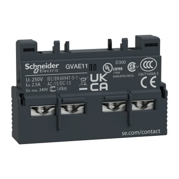 GVAE11_Image_AI-improved_2024_369 SCHNEIDER GVAE11-TeSys GV2 & GV3 - auxiliary contact - 1 NO + 1 NC - Image 1