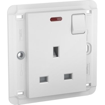 MGU5.016.18_369 Schneider electric - Unica - 2 switched socket - 2P+E European - 13 A 250 V resistive - white - MGU5.016.18 - Image 1