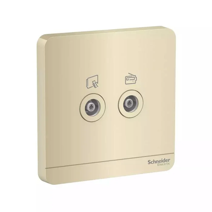 e8332tvfmm_wg_c5_1 SCHNEIDER E8332TVFMM_WG-TV R Socket Master 75 Ohm Wine Gold - Image 1