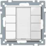 SCHNEIDER MTN617419 - Push-button, 4-gang plus, polar white, glossy, System M
