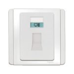 SCHNEIDER E3031RJ5E_WW-1 Gang RJ45 8 Pin Data Outlet, White