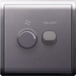 E8232V450F_LS-450W 240V 1 Gang Fan Controller with Switch, Lavendar Silver