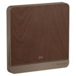 Schneider AvatarOn - E8331D20N_WD - Switch, AvatarOn, 2-pole 1-way, LED, brass terminal, IP20, wood