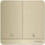 Schneider AvatarOn - E8332DMS_GH - 16AX 250V 2Gang 2Way Switch - Metal Gold Hairline