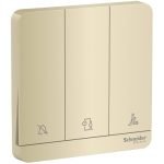 SCHNEIDER E8333DMWS_WG-AvatarOn, 3 switches, 16AX, 250V, 1 way, LED, Wine Gold