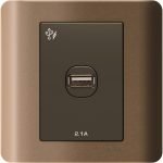 SCHNEIDER E8431USB_SZ-ZENcelo - 1 x 2.1A USB Charger - Silver Bronze