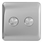 SCHNEIDER GGBL6012V4SSS-Lisse - Mains Dimmer - 1 gang 2 way - 1-10V (400W) Stainless Steel