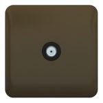SCHNEIDER GGBL7030BMBS-Lisse - Satellite Socket F Type - 1 gang Mocha Bronze with Black Interior