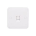 GGBL7051S-Lisse Square edge white moulded - data/telephone socket - RJ11 - matt white