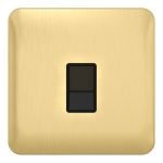 SCHNEIDER GGBL7071C6BSBS-Lisse - Data - 1 gang RJ45 Cat 6 Satin Brass with Black Interior