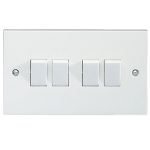 Schneider electric Exclusive - 2-way plate switch - 4 gangs - 10 AX - white GSW4G2W
