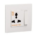 SCHNEIDERKB113LS_WE - Vivace 13A 250V 1Gang 3Pin Dolly Switched Universal Socket,White