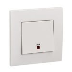 SCHNEIDER KB31D20NE_WE - 1 Gang Double Pole Switch with Neon and Earth