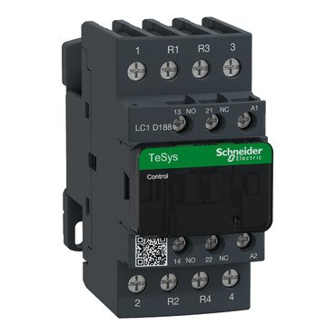 The Schneider Electric LC1D188E7 is a robust industrial contactor from the TeSys D series designed for electrical switching and control applications.