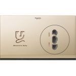 US727H_XCG-Universal Shaver Socket, 100/240VAC, Champagne Gold