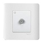 SCHNEIDER E8431TVMF_WE-TV Socket, ZENcelo, Master, 1 Gang, 5-1000MHz, F Connection, White
